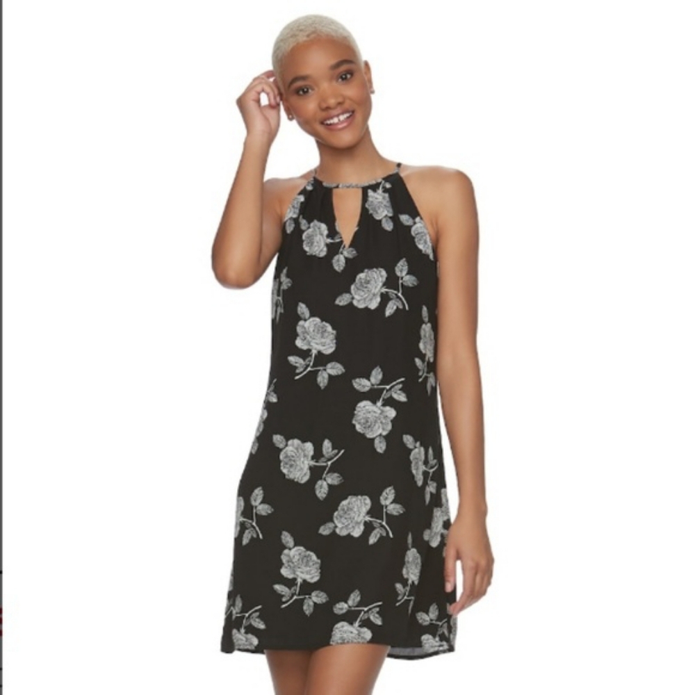 Candie's Black and White Floral Dress